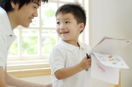 Father and his sonの写真素材