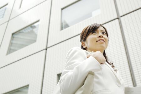 Business lady going to her officeの写真素材