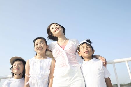 Businessmen and blue skyの写真素材