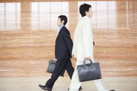 Businessmen intersecting each otherの写真素材