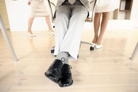 Foot of Japanese office workerの写真素材