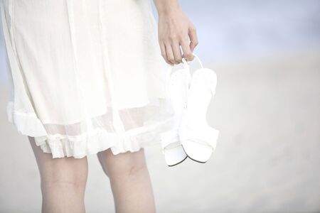 Back figure of Japanese womanの写真素材