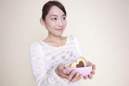 Portrait of Japanese womanの写真素材