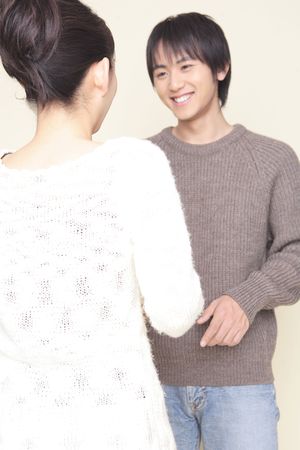 Japanese young coupleの写真素材