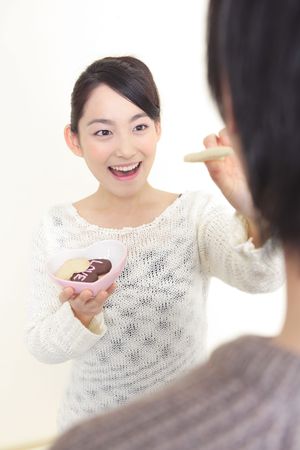 Japanese young coupleの写真素材