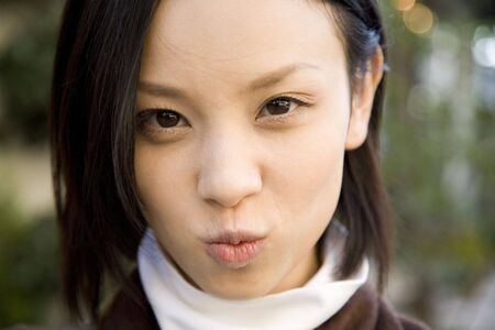 Portrait of Japanese womanの写真素材