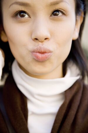 Portrait of Japanese womanの写真素材