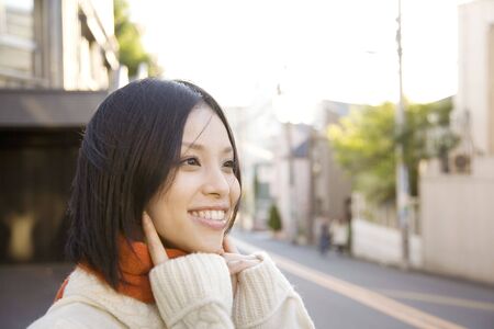 Portrait of Japanese womanの写真素材
