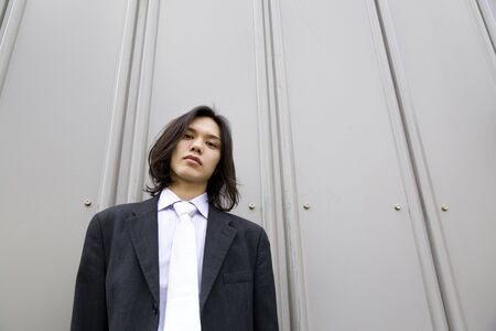 Portrait of Japanese young office workerの写真素材