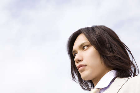 Portrait of Japanese young office workerの写真素材