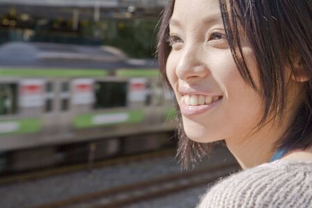Portrait of Japanese womanの写真素材