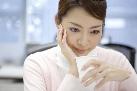 Portrait of Japanese office ladyの写真素材