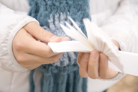 Hands having a card