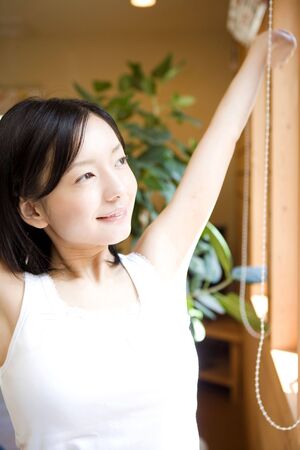 Portrait of Japanese womanの写真素材