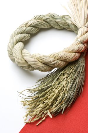 Sacred straw ropeの写真素材