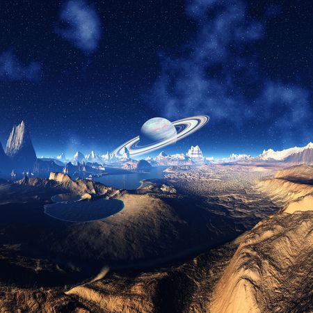 Saturnの写真素材