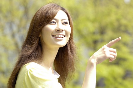 Verdure and womanの写真素材