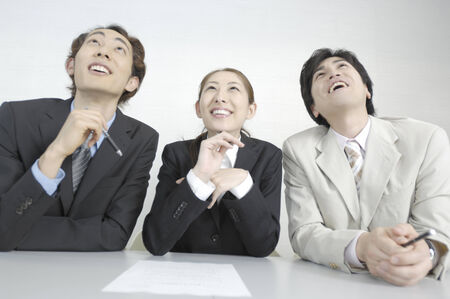 Arranging office workersの写真素材