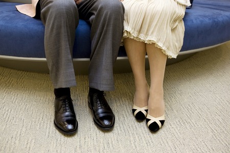 Feet of senior coupleの写真素材