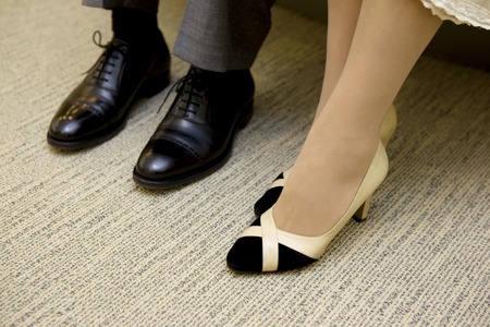 Feet of senior coupleの写真素材