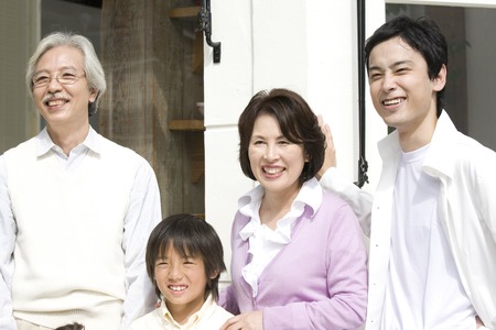 3-generation family portrait.の写真素材