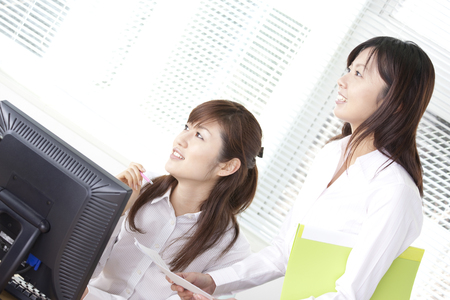 OL2 people to the conversationの写真素材