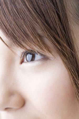 A beautiful Japanese woman's eyeの写真素材