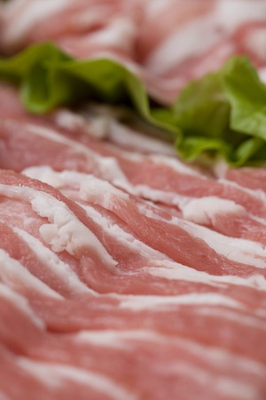 Close-up shot of slices of spare ribsの写真素材
