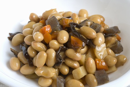Cooked beansの写真素材