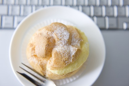 Cream puffsの写真素材