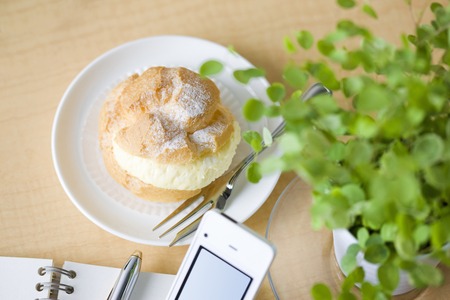 Cream puffsの写真素材