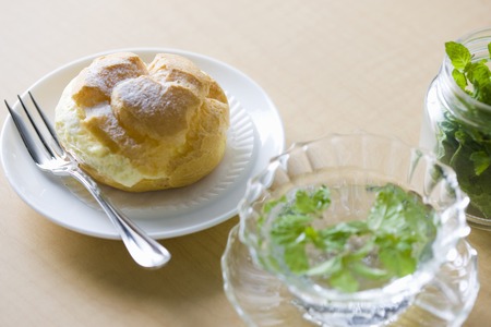 Cream puffsの写真素材