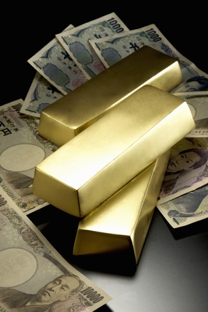 Gold bullionの写真素材
