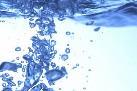 Some bubble in the water.