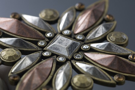 The accessory made by chic stone on the table.の写真素材