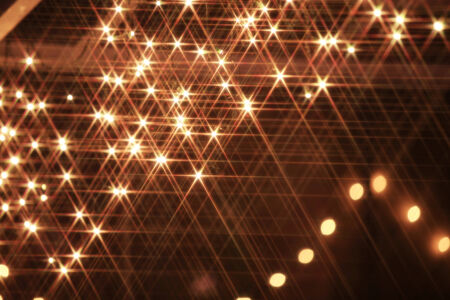 A lot of illuminations which beam and night view.の写真素材