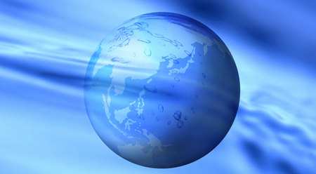 A globe and water image.