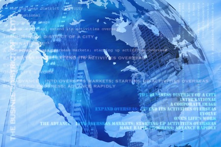 Close up shot of the blue globe.の写真素材