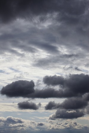 A lot of gray cloud on the sky.