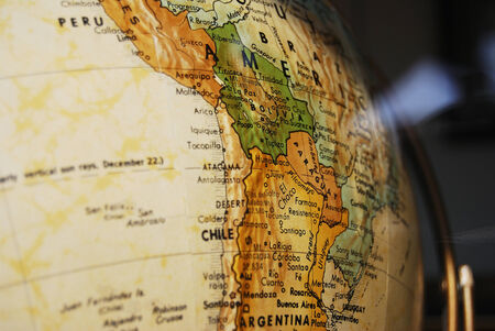 Close up shot of the globe.の写真素材