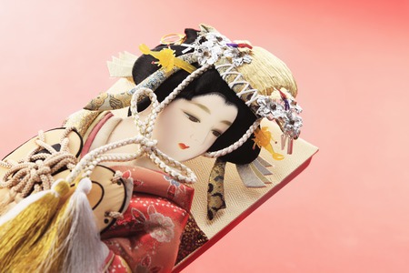 A battledore with a doll.の写真素材