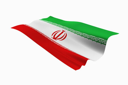 Iranian national flag and white background.の写真素材