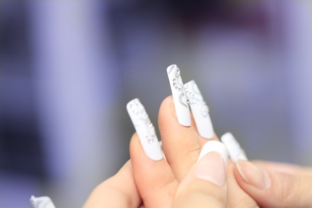 The hand by which nail art was done.の写真素材
