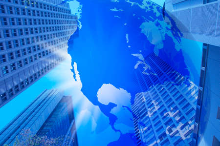 Globe and corporate imageの写真素材