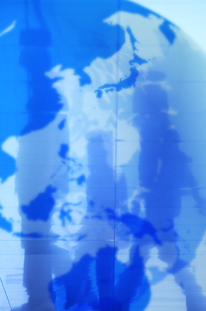 Globe and human imageの写真素材