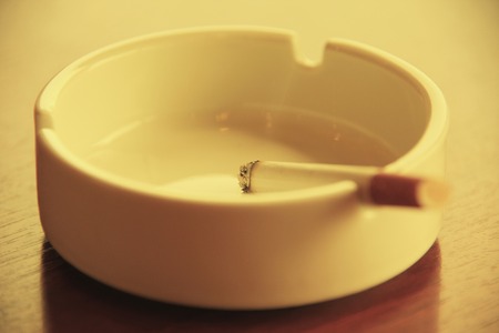Ashtray and cigaretteの写真素材