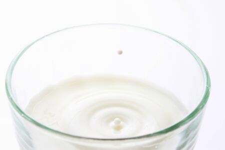 Water droplets of milkの写真素材