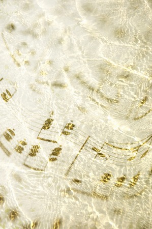 Sheet music and the seaの写真素材