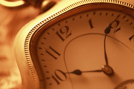 Pocket Watch and newspaperの写真素材