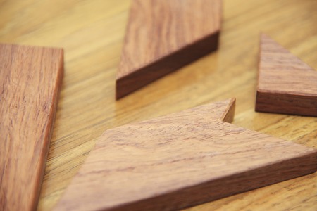 Wooden puzzlesの写真素材